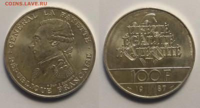 Франция 100 франков 1987г Жильбер Ла Файет - 21.10 22:00 мск - IMG_20200107_090359