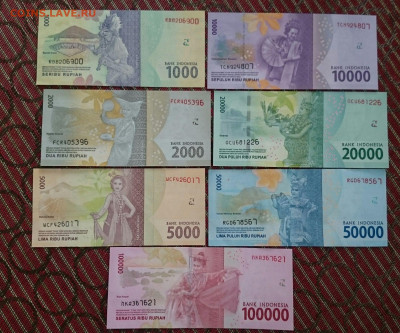 ФИКС. Индонезия - 1 000 - 100 000 рупий 2016г. Пресс - Индонезия набор обор