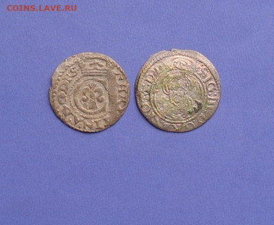 Солиды 2 шт Рига Швед.оккуп.Кристина,Сигизвунд 3 Ваза 1624 - солид3