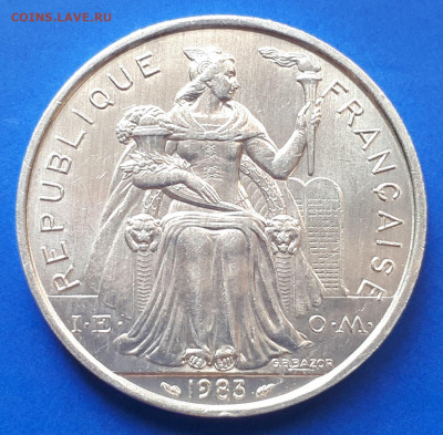 Французская Полинезия 5 франков 1983 - 3