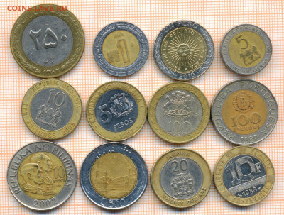 12 монет биметалл, до  20.11.2020 г. 22.00 по Москве - 1 бим 12м 120а