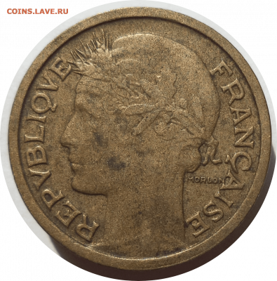 1 франк 1940 г. Франция до 17.11.20 в 22:00 МСК - Rounded_20201116_195818