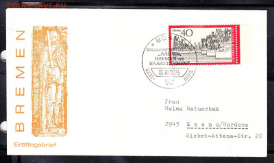 ФРГ 1973 КПД г Бремен  до 24 11 - 209