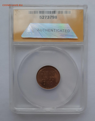 1 цент США 1952 г. Слаб ANACS - 20201127_151133