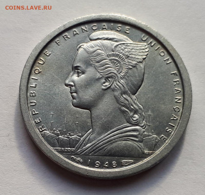 Французская Экваториальная Африка 1 франк 1948 г. - 8