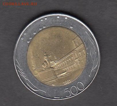 Италия 1987 500 лир с рубля до 23 12 - 265