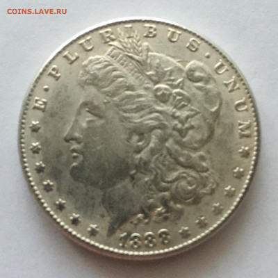 CША 1$ 1888 год, доллар Моргана, мон двор S - image-09-01-21-03-31-1