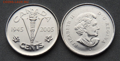 Канада 5 центов 2005 60 лет Победы до 15.01 - DSCN9967.JPG