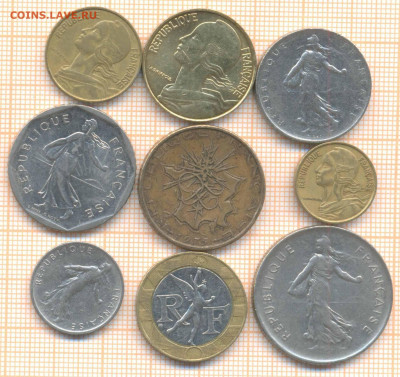 Франция 9 монет , до 20.01.2021 г. 22.00 по Москве - Франция 9монет1 1020