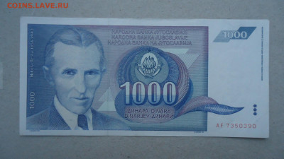 ЮГОСЛАВИЯ 1000 ДИНАР 1991 - DSC08077.JPG