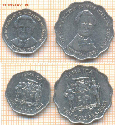 Ямайка 2 монеты, до 29.01.2021 г. 22.00 по Москве - Ямайка 2 монеты 2401