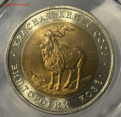 5 рублей 1991 КК Винторогий козел ННР мини MS63 - IMG_6693