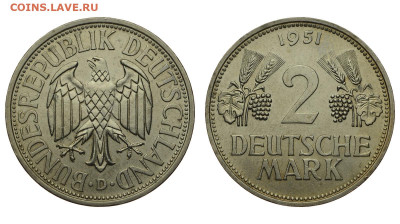 ФРГ. 2 марки 1951 г. D. До 21.02.21. - DSH_9425.JPG