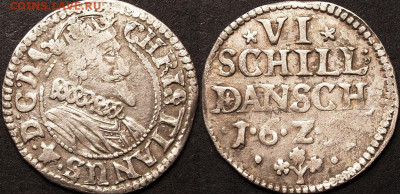 Дания - Christian IV _6 Skilling 1629