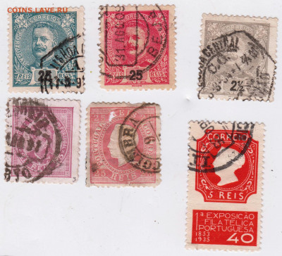 Старые марки Португалии 6 шт. до 28.02.21 г в 23.00 - 002