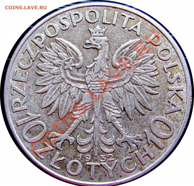 D29 Польша 10 зл. 1932 Ядвига (серебро) до 14.10 в 22°° - D29 Yadwiga 10 1932_2