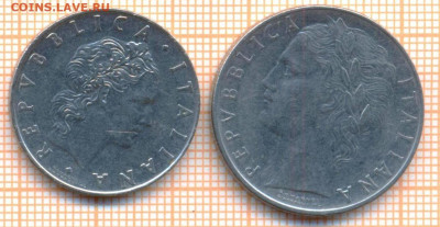 Италия 50 лир 1975, 100 лир 1958 г., до 18.03.2021 г. 22.00 - Италия 2 монеты 2918а