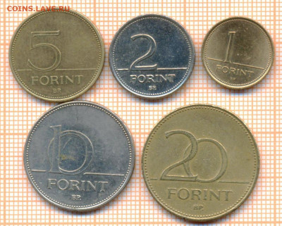 Венгрия 5 монет, до 19.03.2021 г. 22.00 по Москве - Венгрия 5 монет 2938а