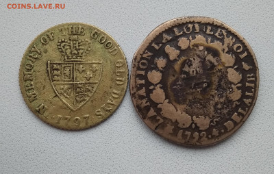 Счётный жетон Франция 1797 + жетон Георг 3 1792год. - IMG_20210314_091850