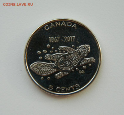 Канада 5 центов 2017 г. (Юбилейная) Бобер до 18.03.21 - DSCN7274.JPG
