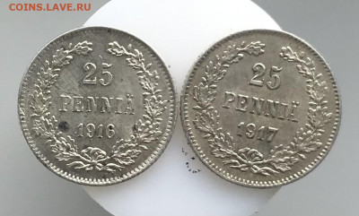 5 финских монет 25 и 50 пенни 1916 и 1917 До 30.03.21 22.00 - CB5189B2-7591-4AA1-B3EC-35D2C02A9C2A