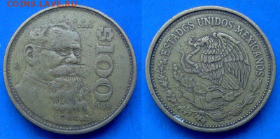 Мексика - 100 песо 1988 года до 6.04 - Мексика 100 песо, 1988