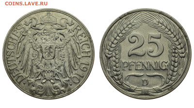 Германия. 25 пфеннигов 1910 г. D. До 25.05.21. - DSH_9415.JPG