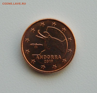 Андорра 1 цент 2019 г. (Фауна) до 14.06.21 - DSCN6895.JPG