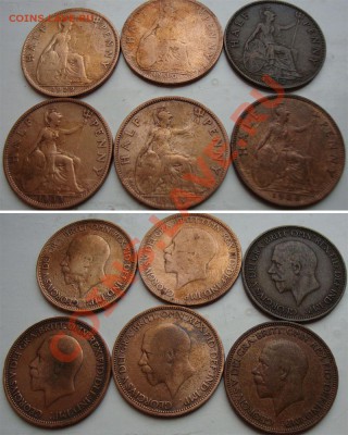 Продам монеты Великобритании, Австралии, Греции - HALF-PENNY-00