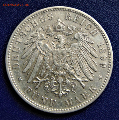 Бавария. 5 марок 1899. До 11.08.21 в 22.00. - BAY-5-1899-.JPG
