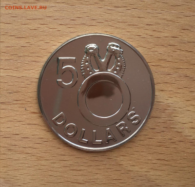 Крона Шайба Соломоновы Острова 5 долларов 1980 Раковина - IMG_7244.JPG