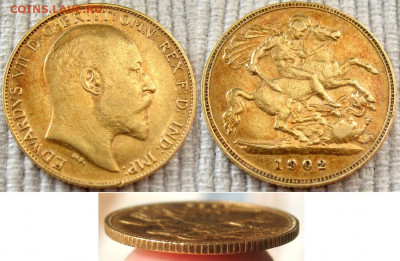 Британия Золотой полусоверен 1902 г Эдуард VII до 5.09 - HalfSovereign1902-gold