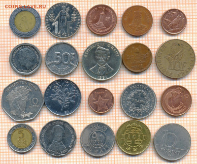 монеты разные 20 штук 1 от 5 руб. фикс цена - лист 1 