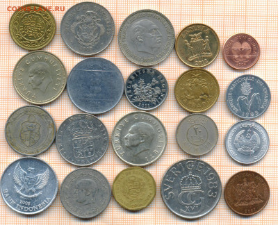 монеты разные 20 штук 7 от 5 руб. фикс цена - лист 7а 001