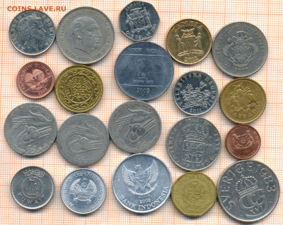 монеты разные 20 штук 7 от 5 руб. фикс цена - лист 7а 001