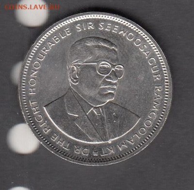 Маврикий 1992 5 рупий без оборота до 08 10 - 91 (1)