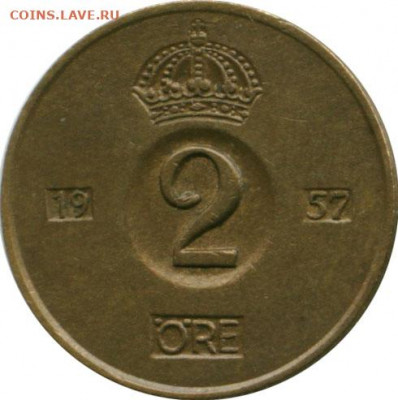 Барельеф или горельеф? - Швеция coin 1952 o2 a