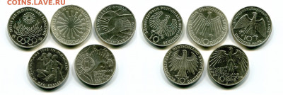 ФРГ 10 марок 1972 Олимпиада в Мюнхене 5 монет до 20.10.21 - img501