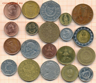 монеты разные 20 штук 2 от 5 руб. фикс цена - лист 2а 001