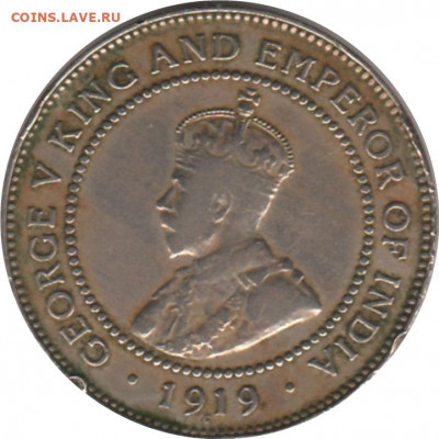 Ямайка, 1 пенни 1919 до 20-00 01.11. - 1