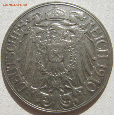 Германия Империя 25 пфеннигов 1910 D до 15.11. 22:00 - IMG_9950.JPG