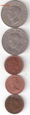 Великобритания: 5 монет разных 0005 - British 5 монет разных А 0005