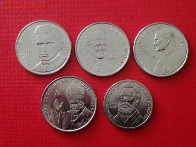 лот юбилейки Конго 5 монет до 25.11.2021 года - 2