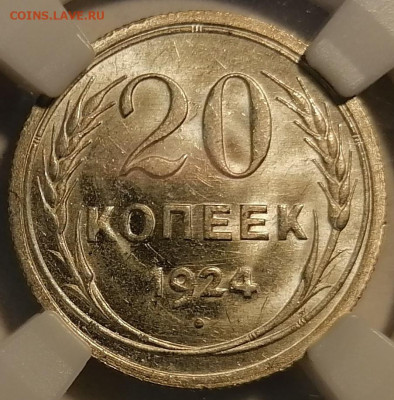 20 копеек 1924 ннр ms64 - 3