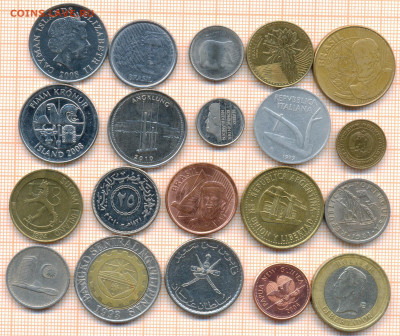 монеты разные 20 штук 5 от 5 руб. фикс цена - лист 5а 001
