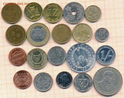 монеты разные 20 штук 13 от 5 руб. фикс цена - лист 13а 001