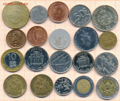 монеты разные 20 штук 1 от 5 руб. фикс цена - лист 1а 001