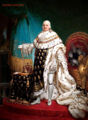 Королевство Франция. Людовик XVIII. 5 ФРАНКОВ 1824 года. - 5Фр24