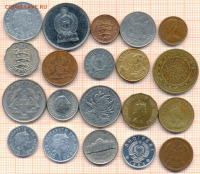 монеты разные 20 штук 4 от 5 руб. фикс цена - лист 4а 001