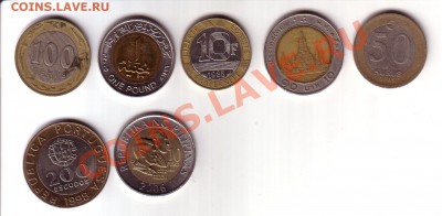 Биметаллы разных стран 7 монет до 10.11 22:00 - бм_1